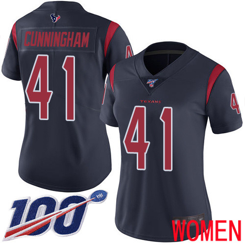 Houston Texans Limited Navy Blue Women Zach Cunningham Jersey NFL Football #41 100th Season Rush Vapor Untouchable